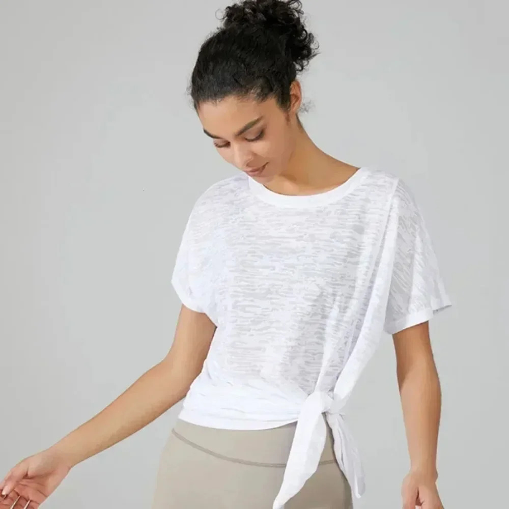 Womens Gym Clothing Summer Yoga Shirts Blouses Fitness Sport Running Tshirt Female Short Sleeve Workout Sporty Woman Top 250708