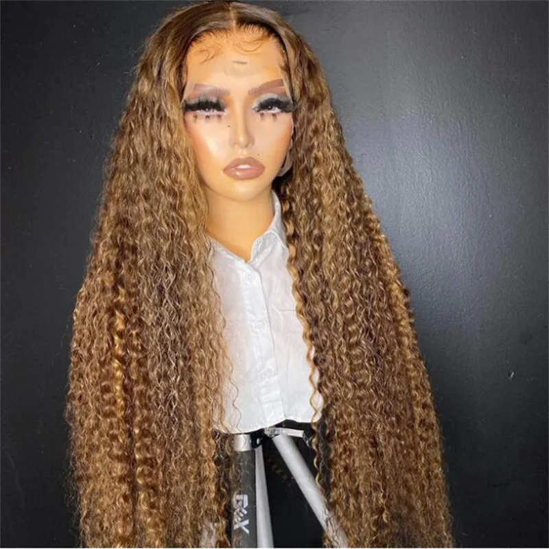 Burgundy Lace Front Wig Simular to Really Human Hair Transparent Lace Frontal Wigs For Woman Kinky Curly Transparent Wig Preplucked 99J Synthetic Hair