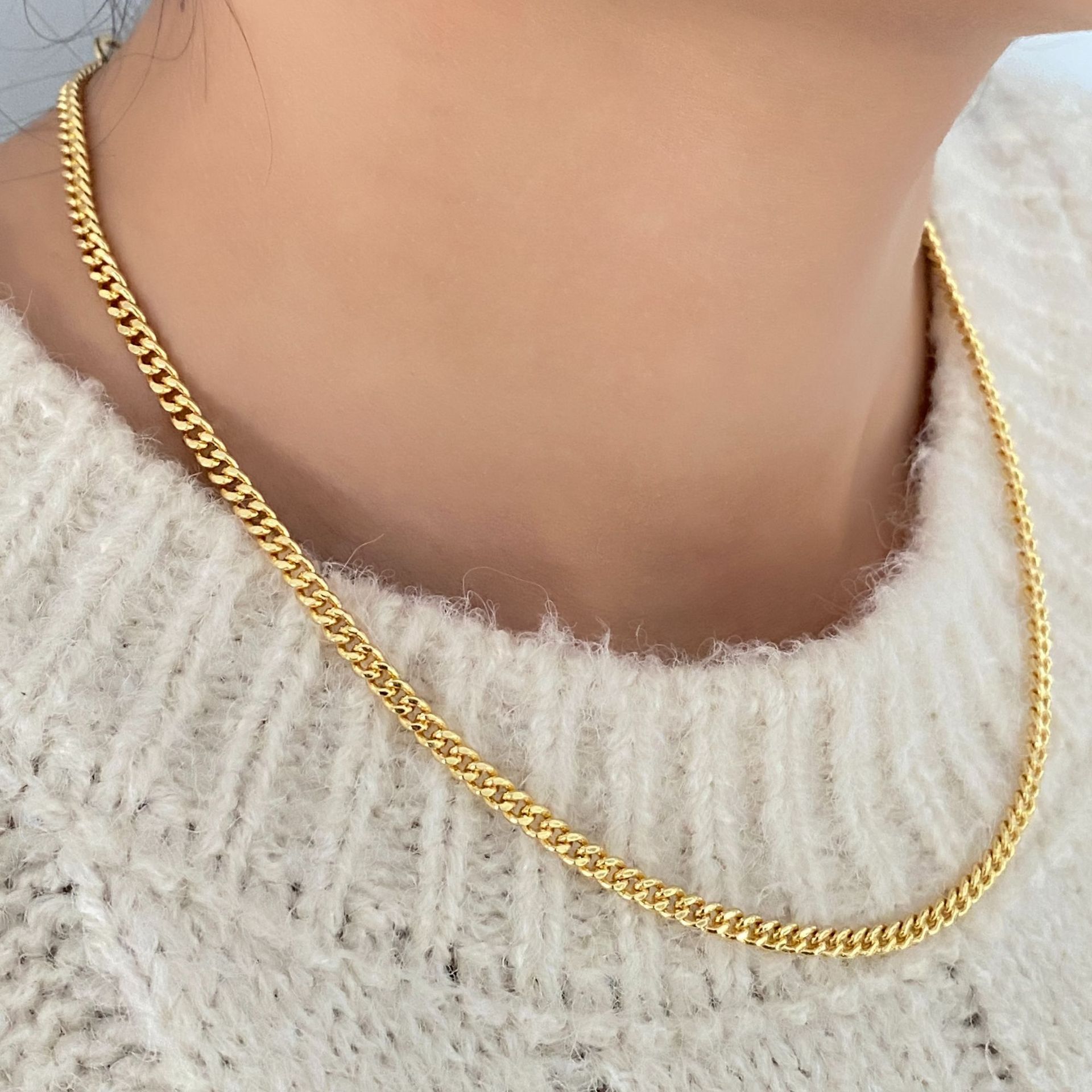 Luxury Jewelry Designer Jewelry Niche Light Luxury Retro Necklace Internet Celebrity Hot Item Chain Accessory Collarbone Chain Men's Fashion High