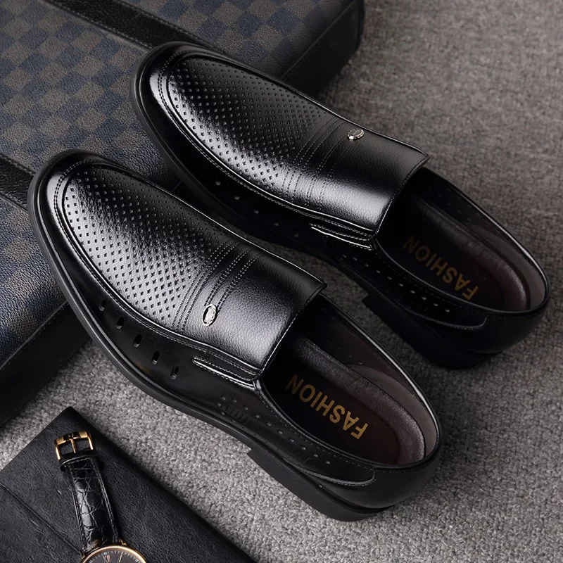 Mens Slip-On Formal Shoes Wear-resistant Non-Slip Smart Casual Shoes For Business 250712