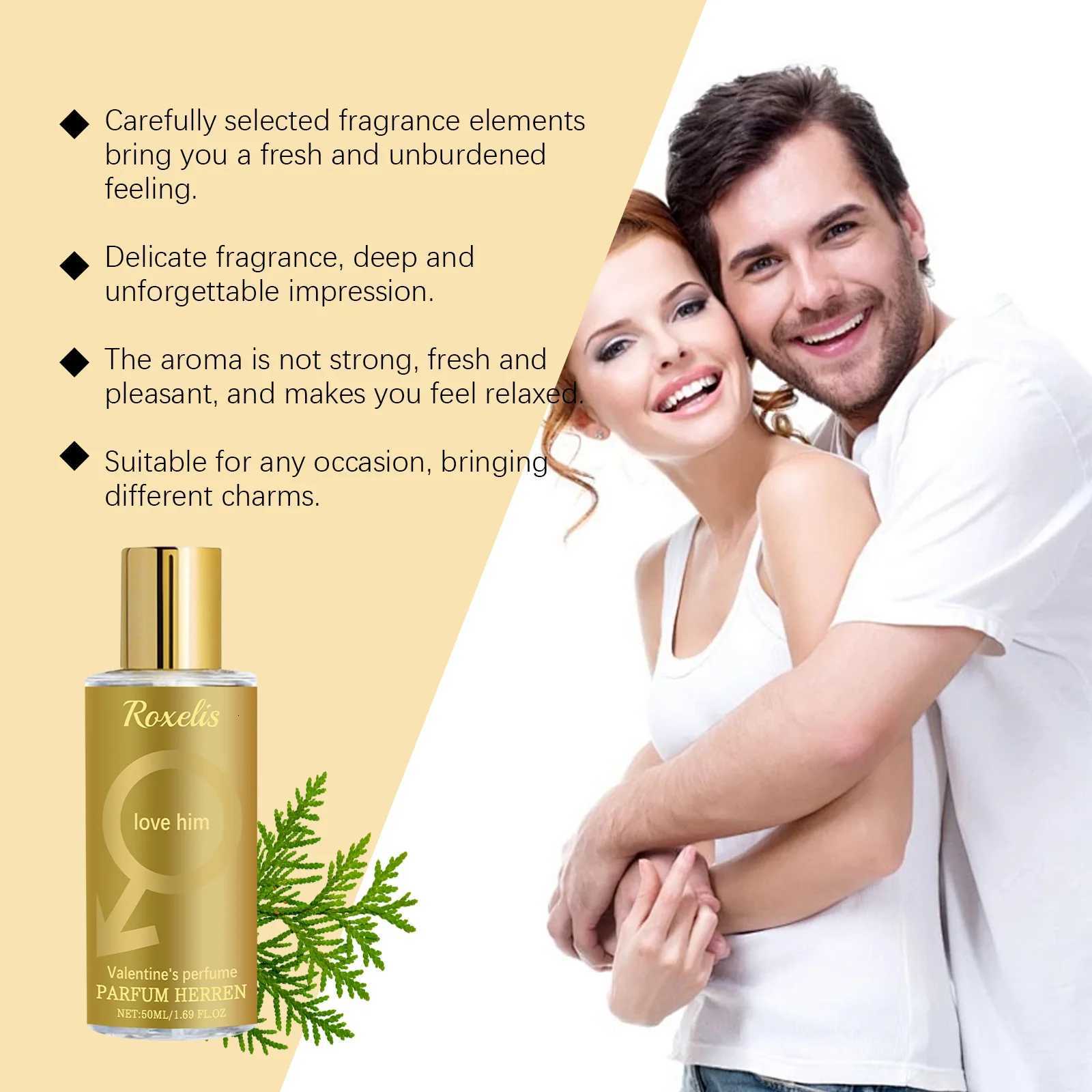 Roxelis 50ml Long Lasting Pheromone Perfume Love Him/Her Flirting Seduction Freshing Scent Dating Atmosphere Charming Perfume W250712