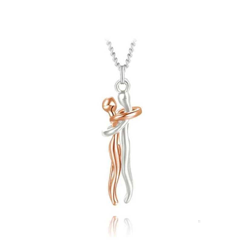 1PC New Fashion Hip Hop Enbrace Couple Pendant Necklaces For Women Men Punk Lovers Hug Necklace Prize Jewelry Party Gifts W250712