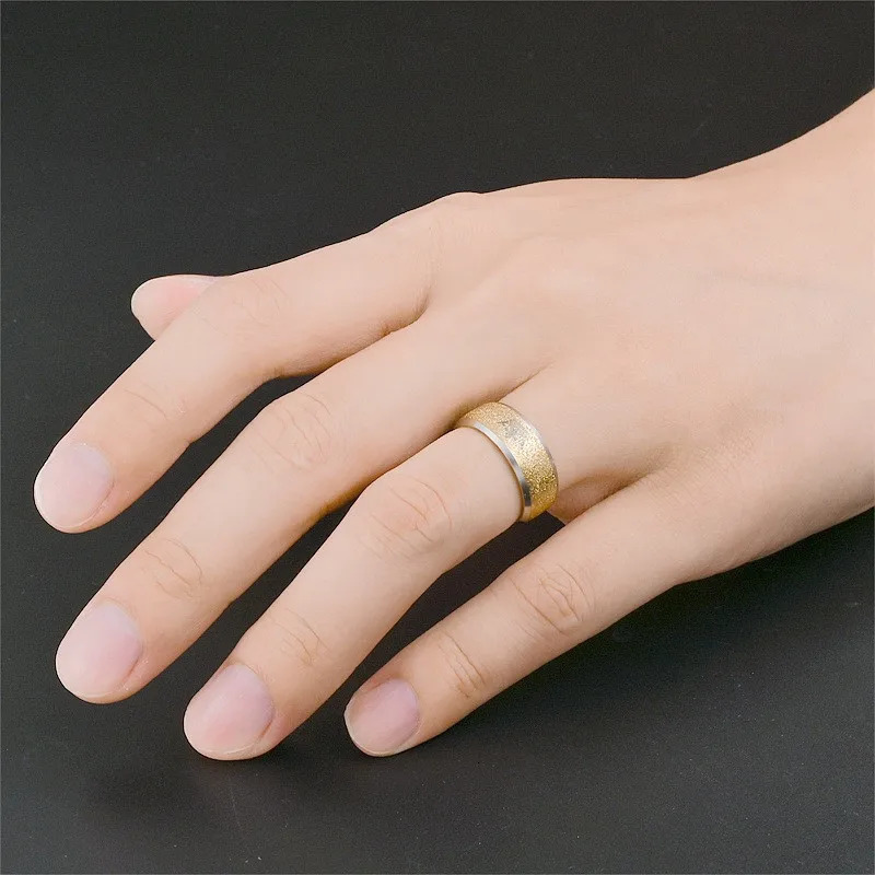 LETAPI Classic Her King and His Queen Wedding Rings for Women Men Gold Color Stainless Steel Couple Band Anniversary Lovers Gift 250704