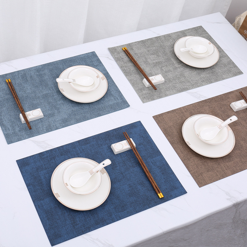Placemat Washable Tablecloth Teacup Fabric Dining Table Mat Anti-scalding Insulation Mat Advanced Western Food Mat Coaster Customization