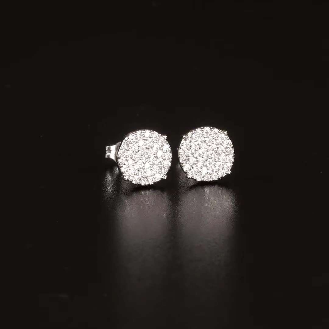 Minimalist Small Stud Earrings with Shiny Cubic Zirconia Stone Statement Earrings for Women Fancy Gift New Trendy Jewelry
