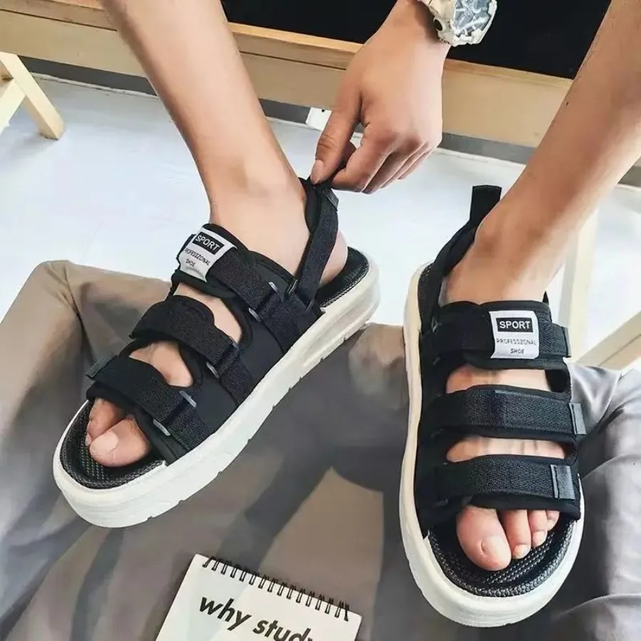 2025 Sandals Summer Mens Sandals Slippers Non-slip Waterproof Wading Shoes Beach Flip-flops Soft-soled Slippers Mens Shoes 250708