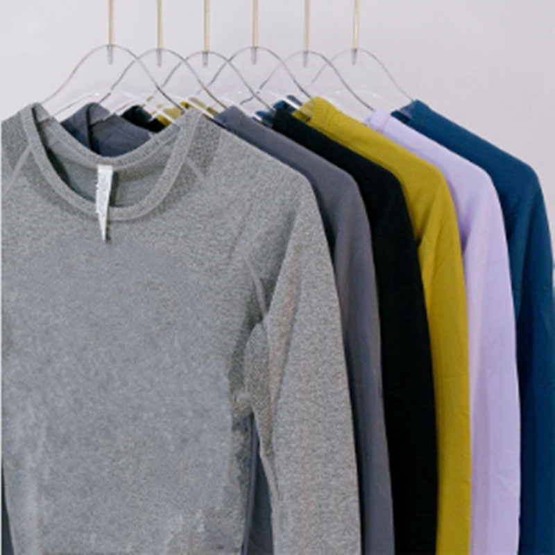 Womens Workout Clothes: Long Sleeve Yoga Shirt, Shaping Waist Fitness Top for Jogging and Nude Sports - High Quality Activewear