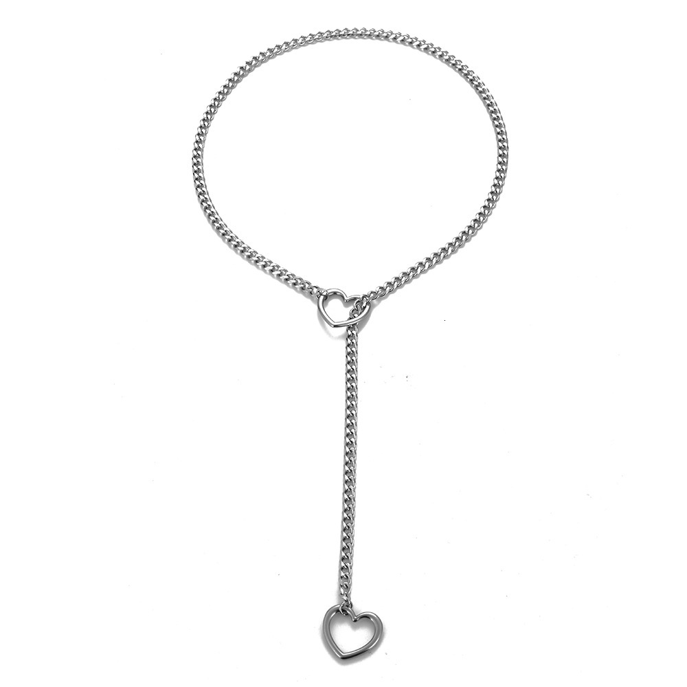 Luxury Jewelry Designer Jewelry Amazon Wide Luxury Style Y-shaped Ring Sliding Chain Stainless Steel Necklace Handmade Punk Chain Necklace