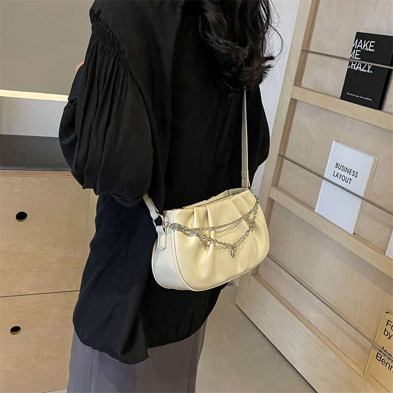 Niche Cloud Pleated Women's 2025 New Fashion Versatile Underarm Chain Shoulder Crossbody Bag