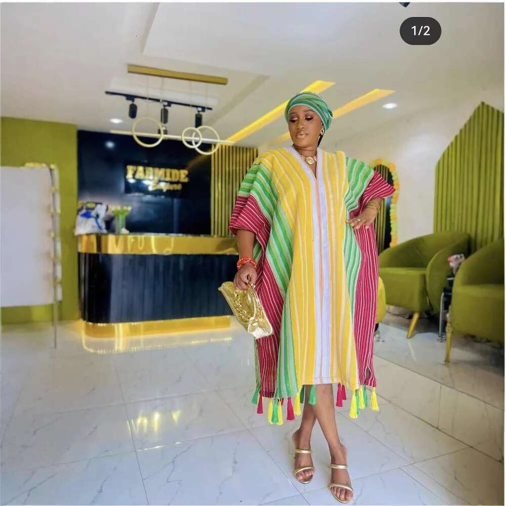 Plus Size Dresses for Fashion Half Sleeve V-neck Party Evening Midi Dress Dashiki African Clothes Women