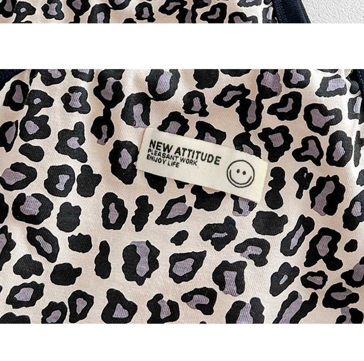 Girls Spaghetti Strap Leopard Bodysuit Sleeveless Tank Top Cotton One-Pieces Summer Baby Clothes Outfit Pack Z250712