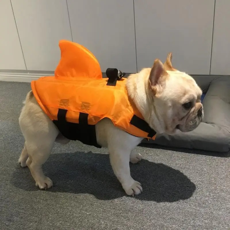Dog Life Jacket Shark Fin Puppy Life Jacket Adjustable Dog Swimming Safety Jacket with Handle Dog Surfing Vest 250708