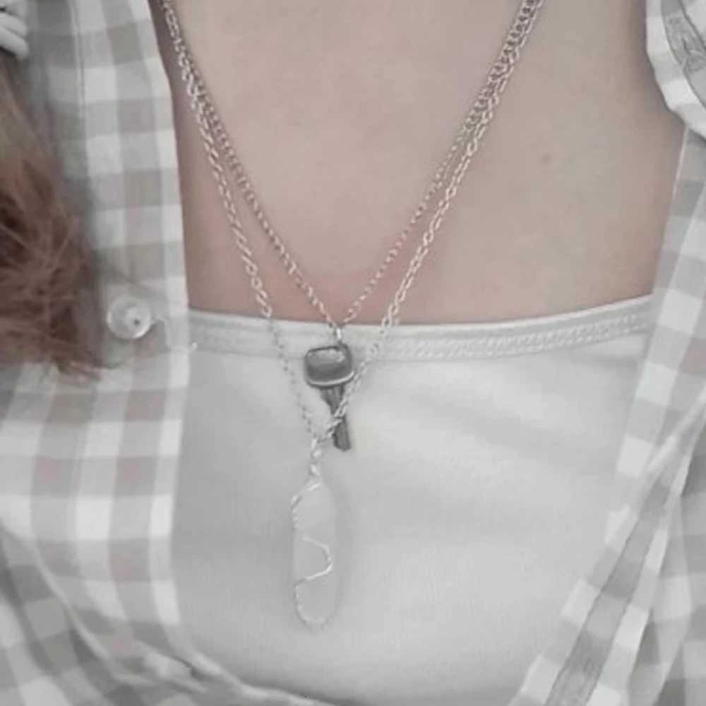 Hexagonal Natural Stone Pendant Necklace for Wen Men Wire Wrap Bt Crystal Necklace Amethyst Quartz Fashion Jewelry W250712