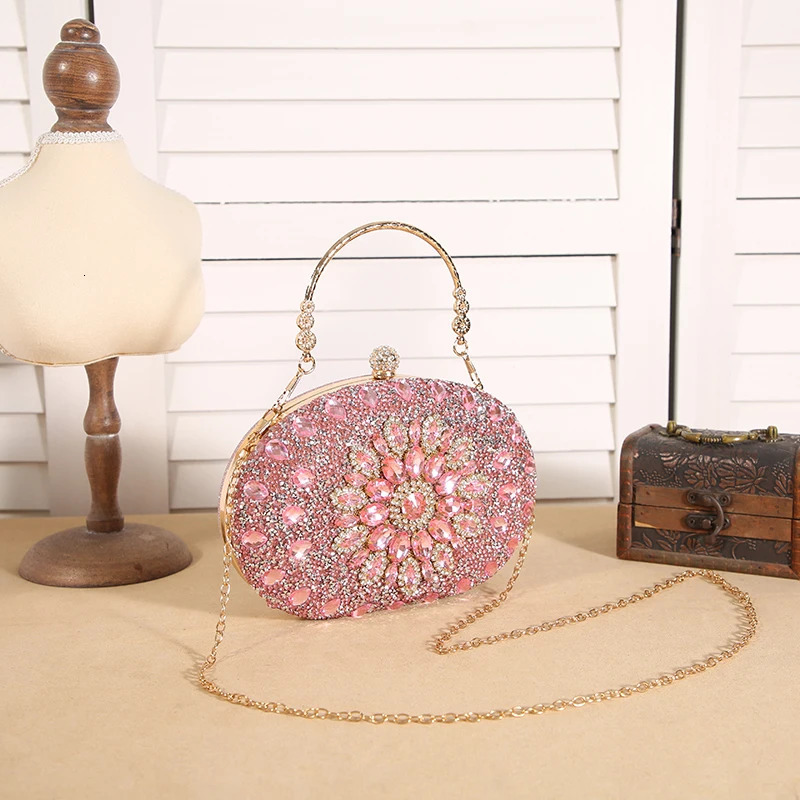 Crossborder explosive sunflower dinner bag Fashion banquet clutch Dress evening Diamond set European and American p 250703