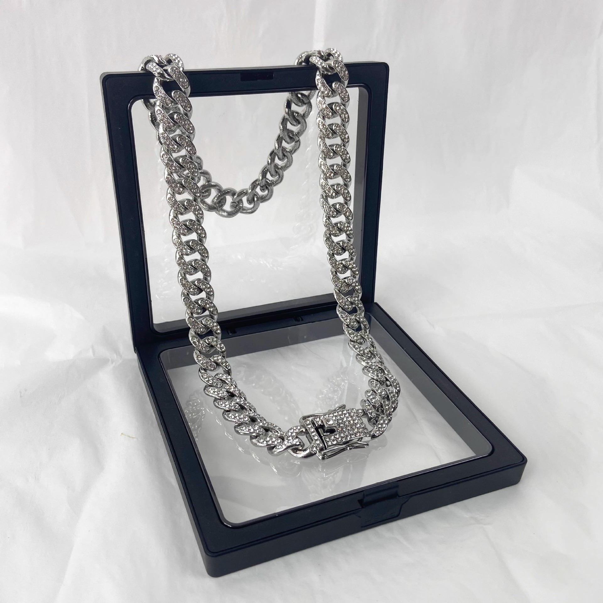 Luxury Jewelry Designer Jewelry European And American Cross-border Inlaid Diamond Chain Full Diamond Necklace Men's Unique Niche Design 2025 New 