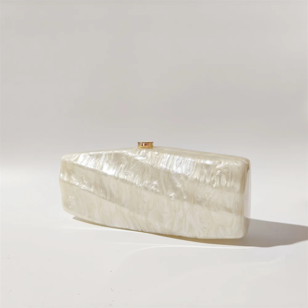 Women Pearl Beige Marble Acrylic Box Evening Clutch Bags Boutique Purses And Handbags Bridal Wedding Party Day Clutche 250708