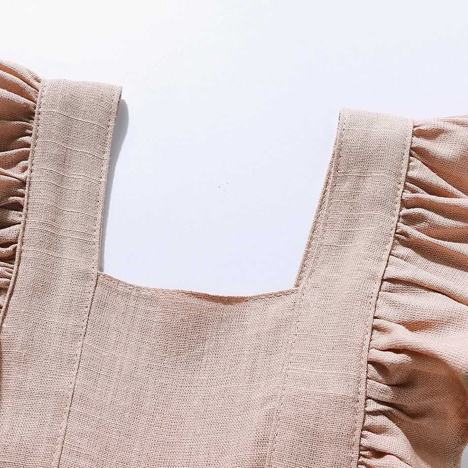 Baby Girl Clothes Rompers Summer Solid Infant Shorts Jumpsuit Baby Newborn Items Adjustable Strap Bodysuit Kids Climbing Outfit Z250712