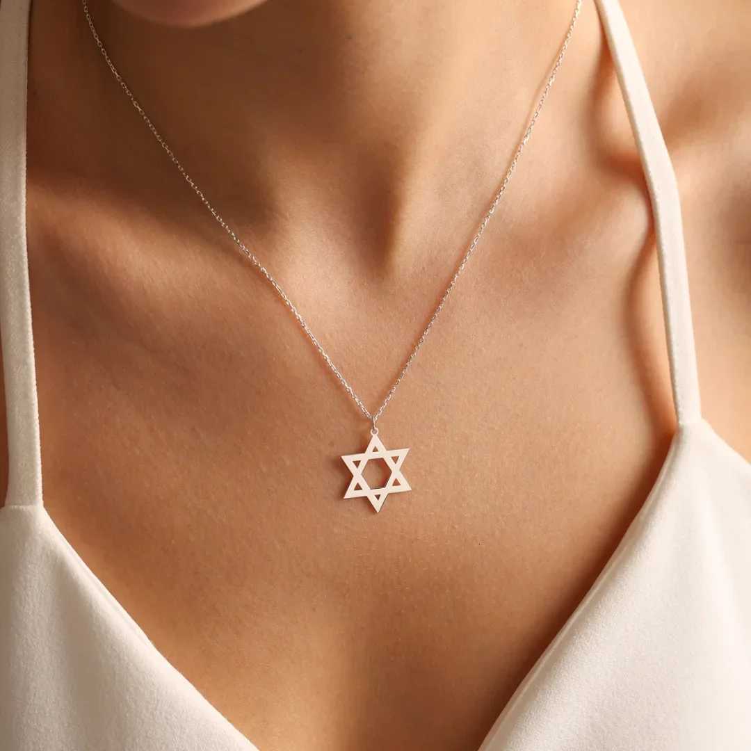 Steel Star Of David Pendants Necklaces For Wen Je Hexag Amut Necklace Stainss Steel Talisman Jewelry W250712