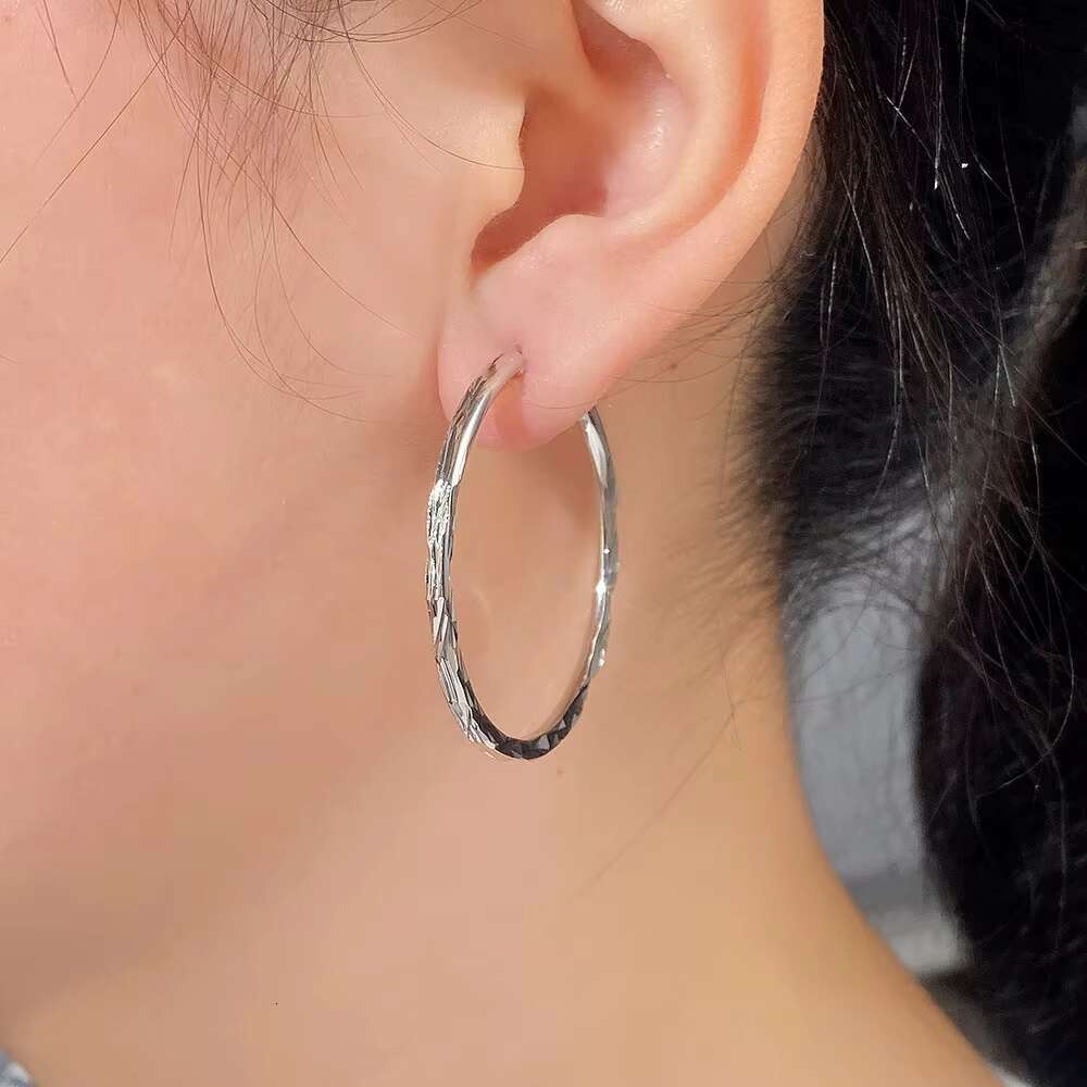 Trendy Fashion Jewelry Geometry Concave Convex Women Earrings Large Gold Plated Hoop Earrings for Women