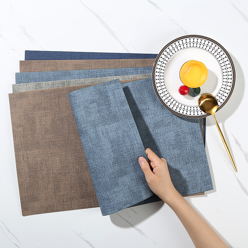 Placemats Dual Sided,Faux Leather Place Meal Mats Indoor Placemats for Dining Table Outdoor Square Non-Slip Washable Table Mats