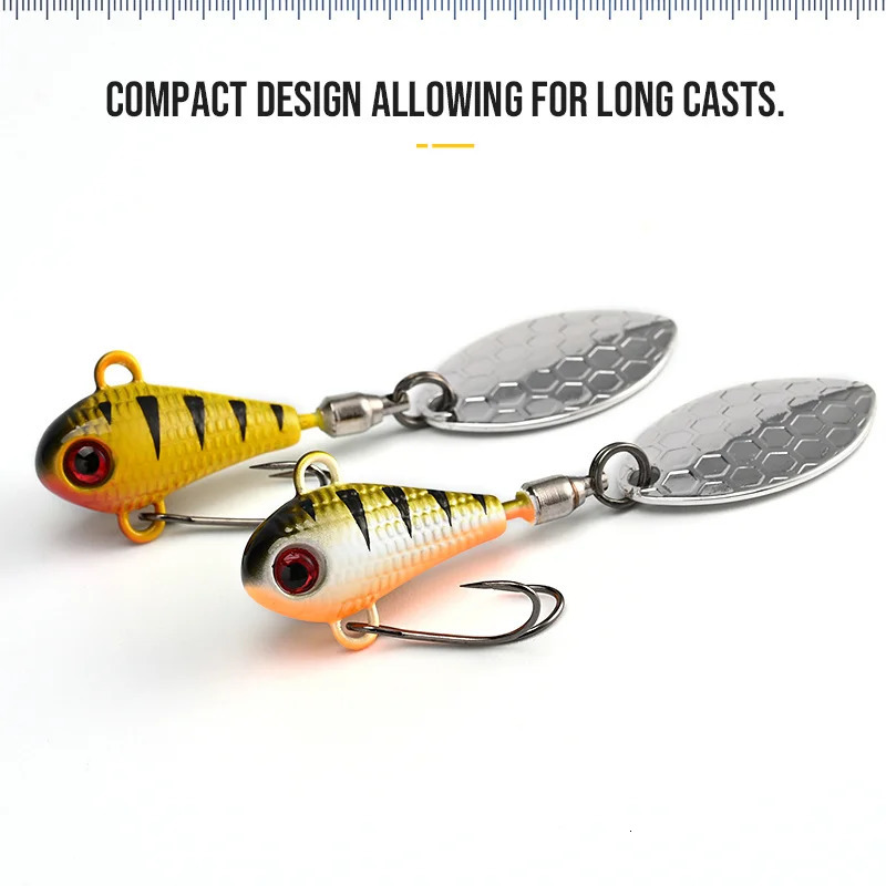 BLUX SPINTAIL Fishing Lure 45g 7g 11g Mag Tail Spinner Shad Metal Vib Casting Shore Jig Bait Copper Blade Spoon Freshwater Bass 250708