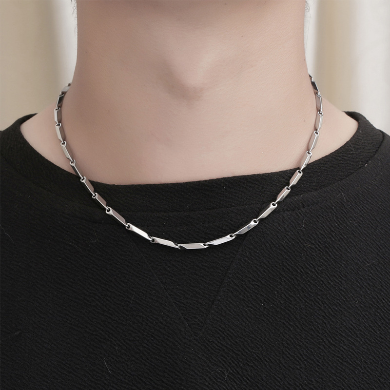 Luxury Jewelry Designer Jewelry IMI Men's Necklace Dominant Titanium Steel Men's Jewelry Gift Choker Trendy Hip Hop Street Dance Clavicle Ch