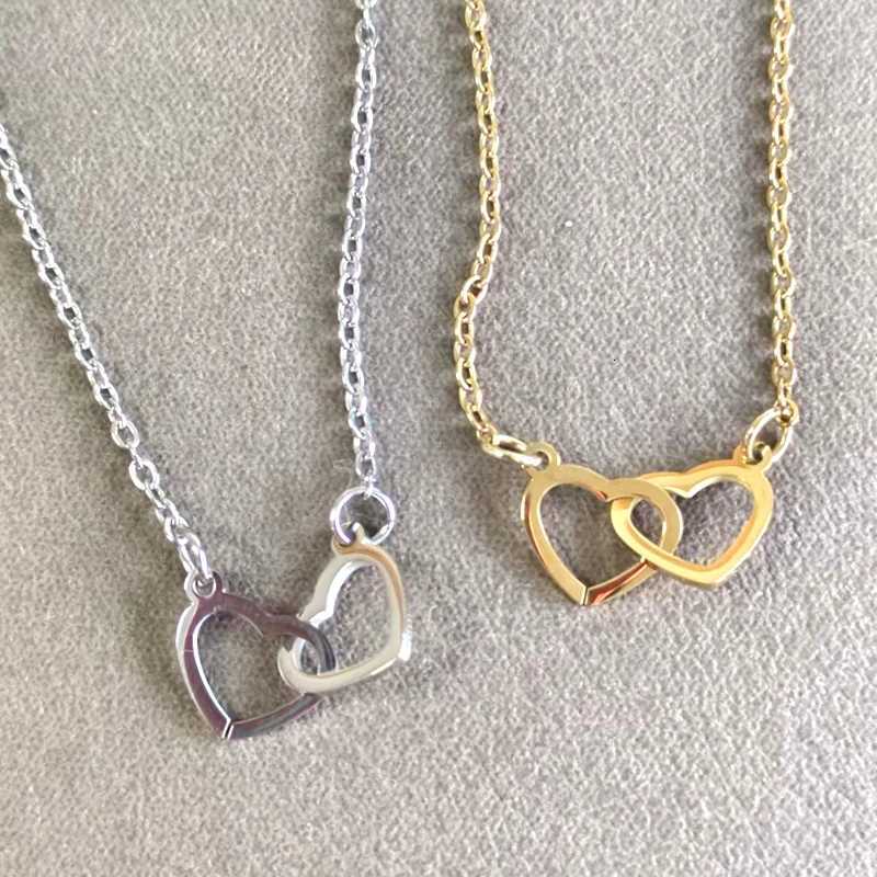 10pcs Interlocking Double Charm Connector Pendant Mirror Polished Stainless Steel Charms 12*20mm Necklace whosa W250712