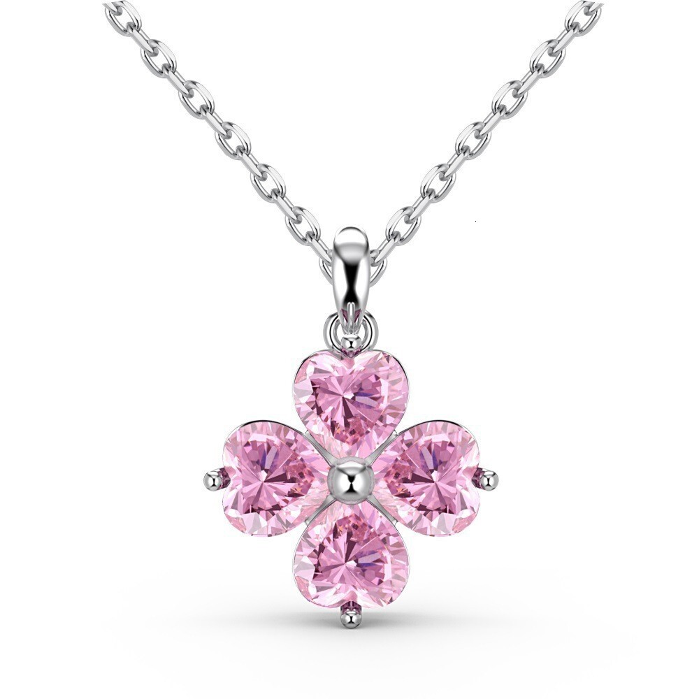 Luxury Jewelry Designer Jewelry Cross-border Amazon Hot-selling Twelve Constellations Four-leaf Clover Necklace Inlaid With Colorful Pendant High-end