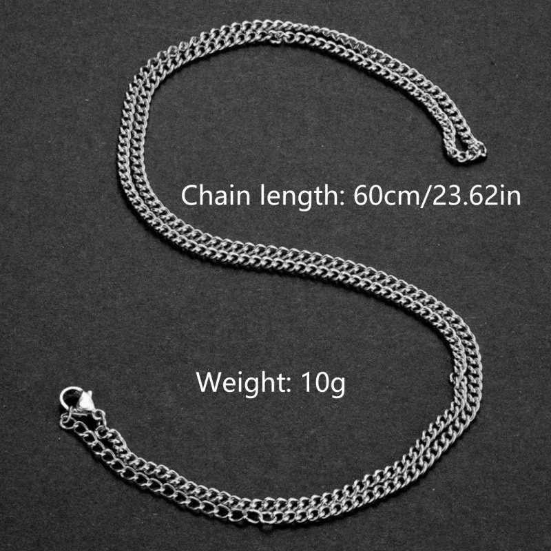 3mm Mens Cuban Chain Necklace Simple Stainless Steel Necklace Fashion Titanium Steel Jewelry Trend Party Accessories Gifts W250712