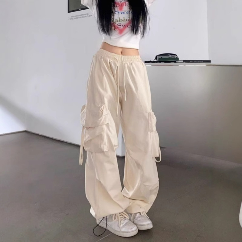 2025 Summer new women's pants new retro style casual pants women's high waisted straight leg wide leg pants loose floor pants new designer p