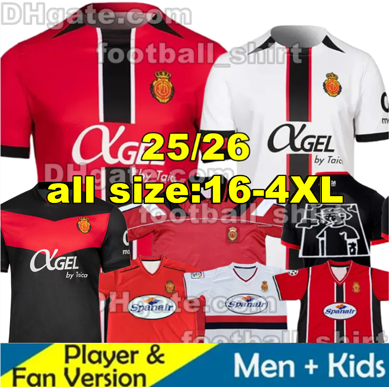 25 26 MallorcaS MURIQI Soccer Jerseys BABA GRENIER Commemorative 94 95 Mallorca Retro SANCHEZ ABDON A. RAILLO VALJENT S.DARDER 01 02 Home Men kids kit Football Shirts