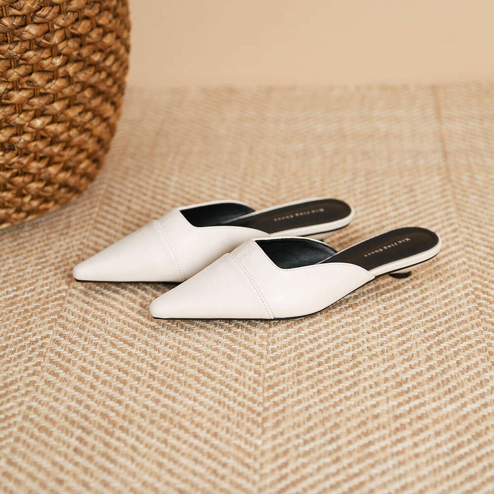 139-2 Slip-On Shallow Mouth Pointed Toe Flat Women's New Style Simple Low Heel Single Work Shoes