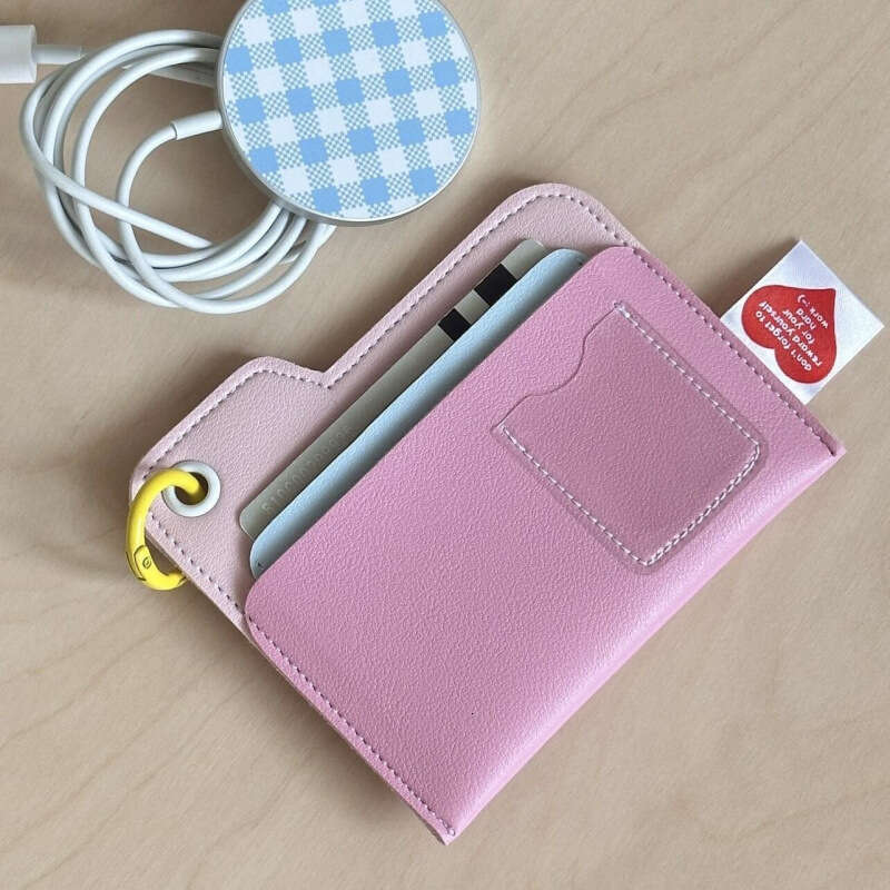 Multifunctional Color-Block Travel Card Holder for Airplane Tickets, Passport Holder, and Document Organizer