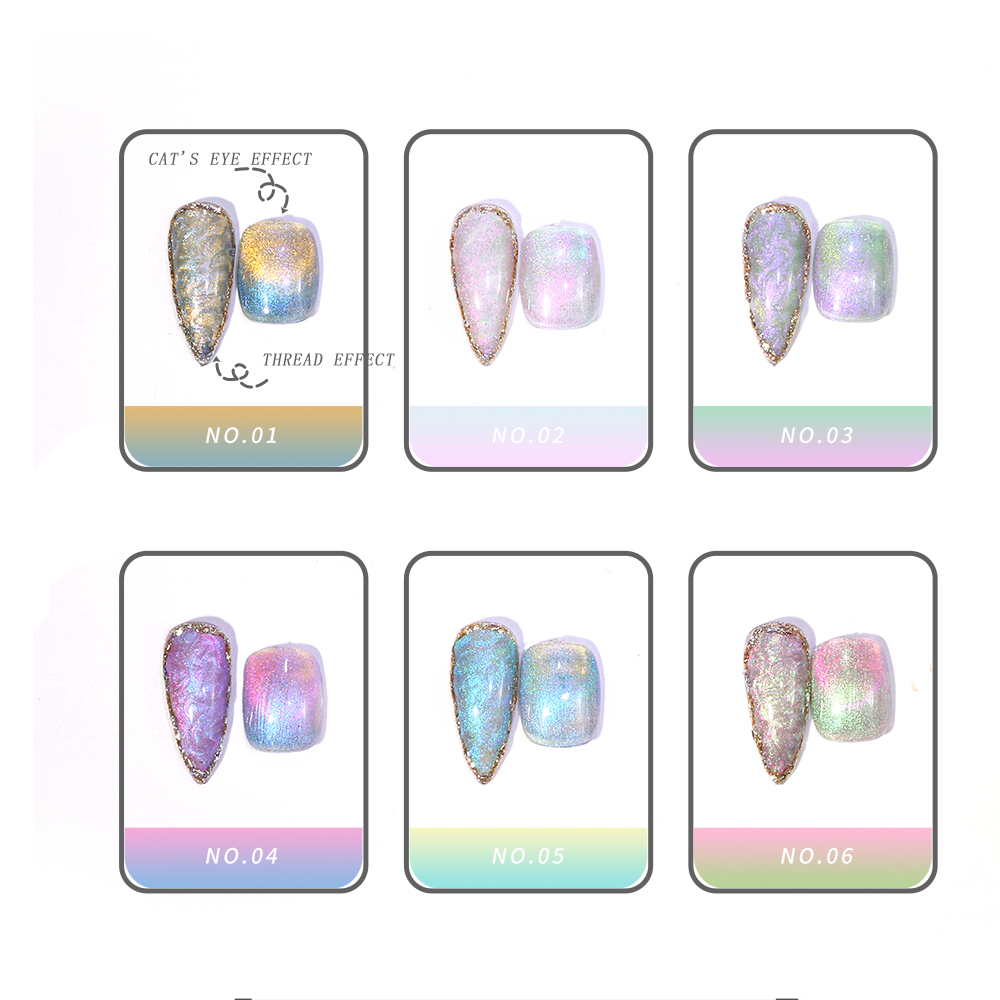 VINIMAY Aurora Thread Cat Eye Gel Nail Polish Nail UV Glitter Gel Varnish Soak Off Gelpolish Gel Nail Art Lacque Primer