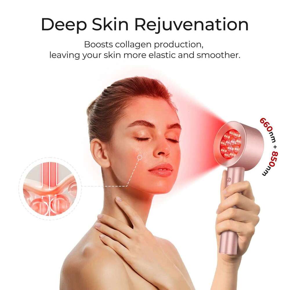 Skin Care Red Light Therapy Aging Infrared Lamp Facial Beauty Anti Acne Wrinkle Remover Device Dark Circles Spots