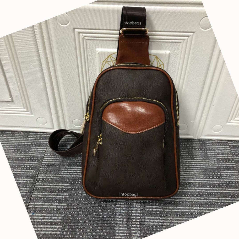 Famous designer men's chest bag brown flowers plaid cross-body bag messenger bag plaid letter shoulderbag waist bag CrossBody purse Outdoor sports bag