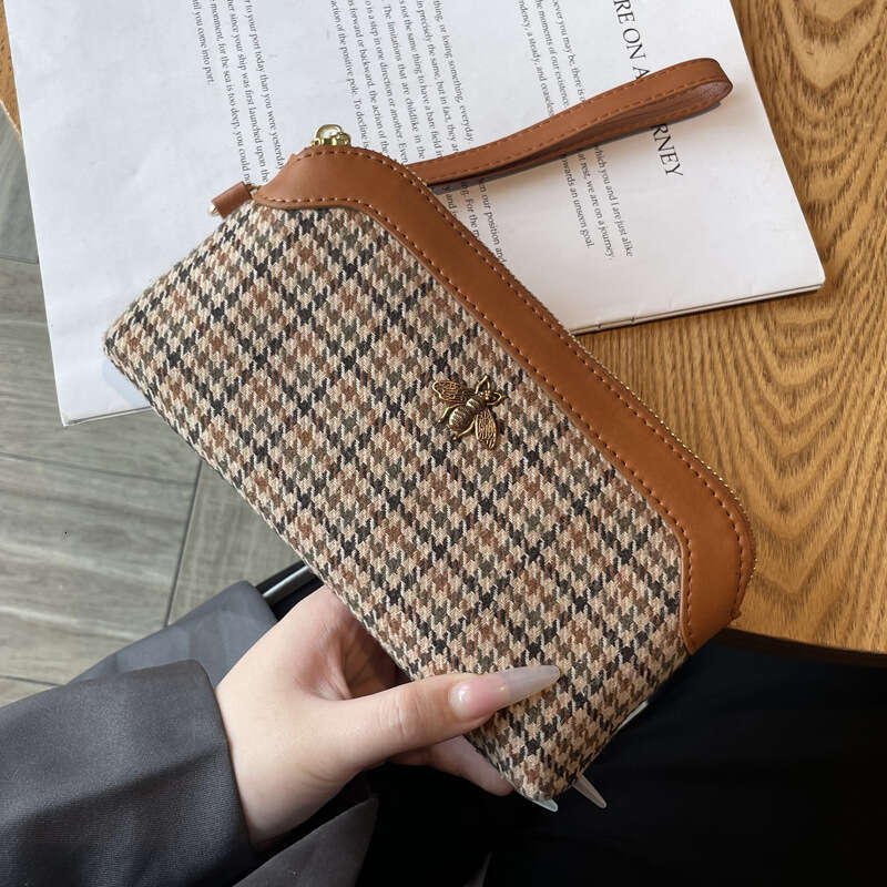 Handheld Canvas Elegant for Women Small Coin Purse Clutch Bag Can Hold Phone Fashionable New Exquisite
