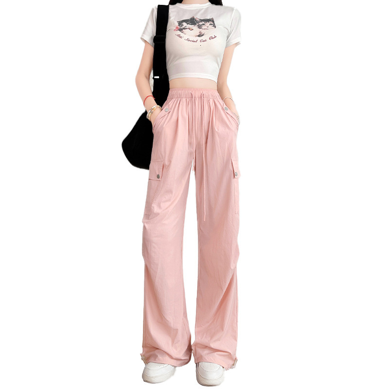 2025 Summer new women's pants black work pants women's summer slim fit new hiking and mountaineering straight leg pants new designer pants