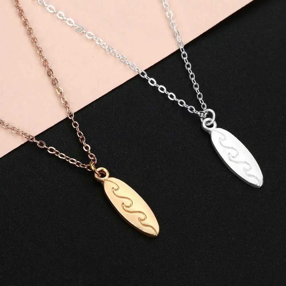 Todorova Surfboard Pendant Necklace For Women Surfing Dainty I Love Surfer Necklace Wave Summer Fashion Beach Jewelry Gift W250712