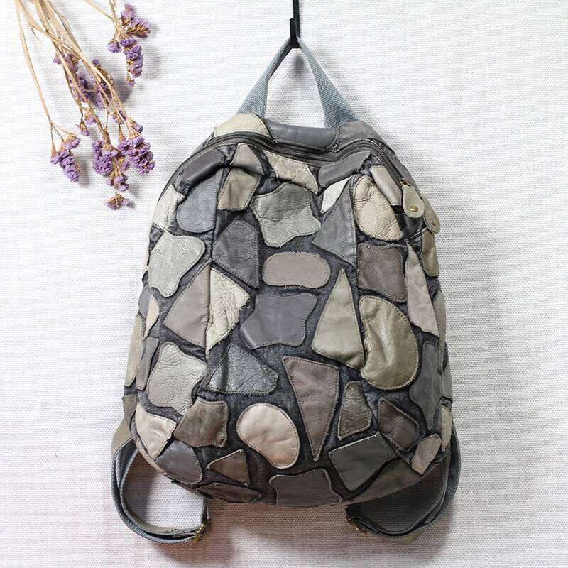 Retro Genuine Women's Backpacks Casual Handmade Design Handbags Top Layer Leather Backpackage Shoulder Bags