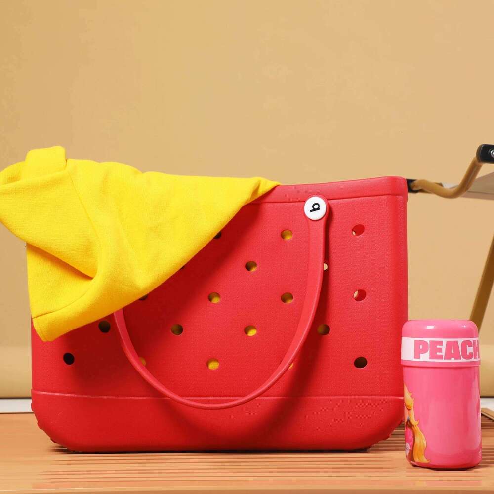 XL Extra Large Waterproof Bag EVA Rubber Beach Travel Picnic Storage Basket Women's Shopping Handbag Jelly Tote