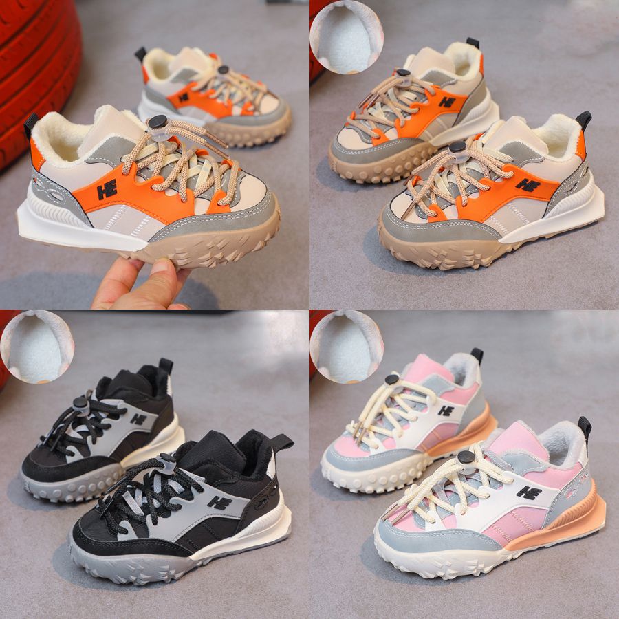 Children Sneakers Kids Girl Sports Shoes Baby Boy Fashion Winter Warm Shoes Toddler Girls Casual Running shoes Student Campus Sneakers Sizes US5.5C-US