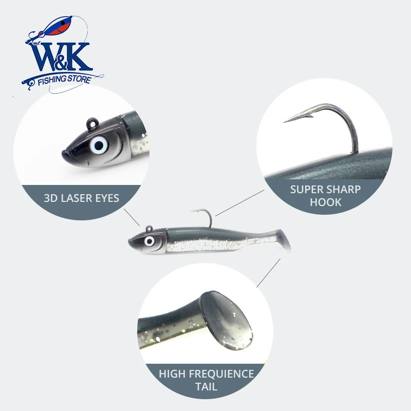 Seabass Fishing Lure Kit at 6cm 75cm 9cm 115cm 145cm Soft Paddle Tail with kinds Jig Head Inshore Jigging Bait 250708