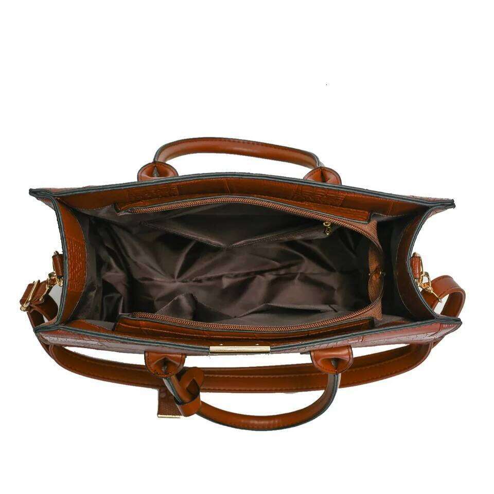 Large Capacity Shopping Bag for Daily Commuting Hand Shoulder Bags Splicing Pu Leather Handbags Caual Tote New Sac