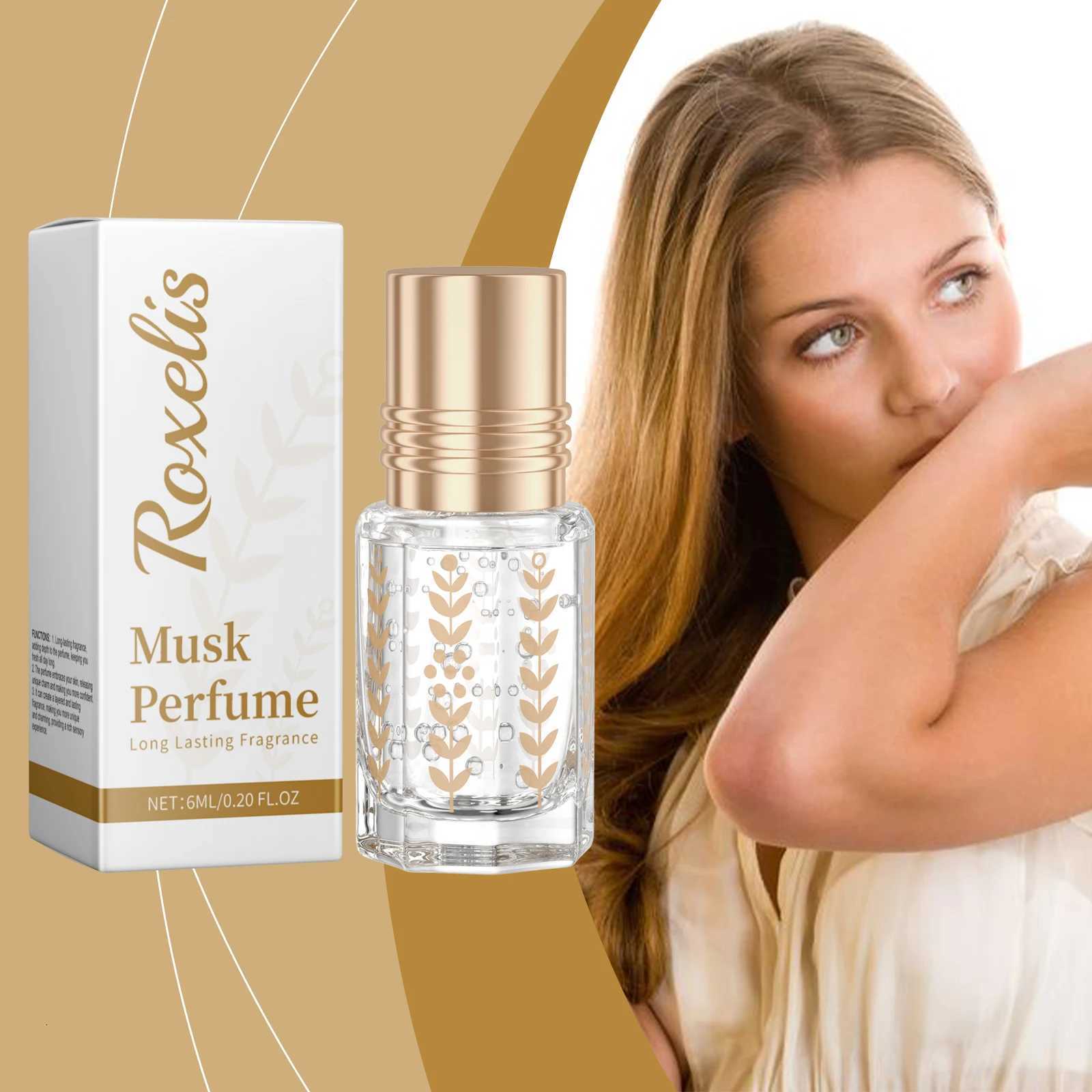 Roxelis Musk Perfume Natural Fresh Lasting Formula Elegant Floral Charming Light Fragrance Daily Ball Bearing Portable Perfume W250714