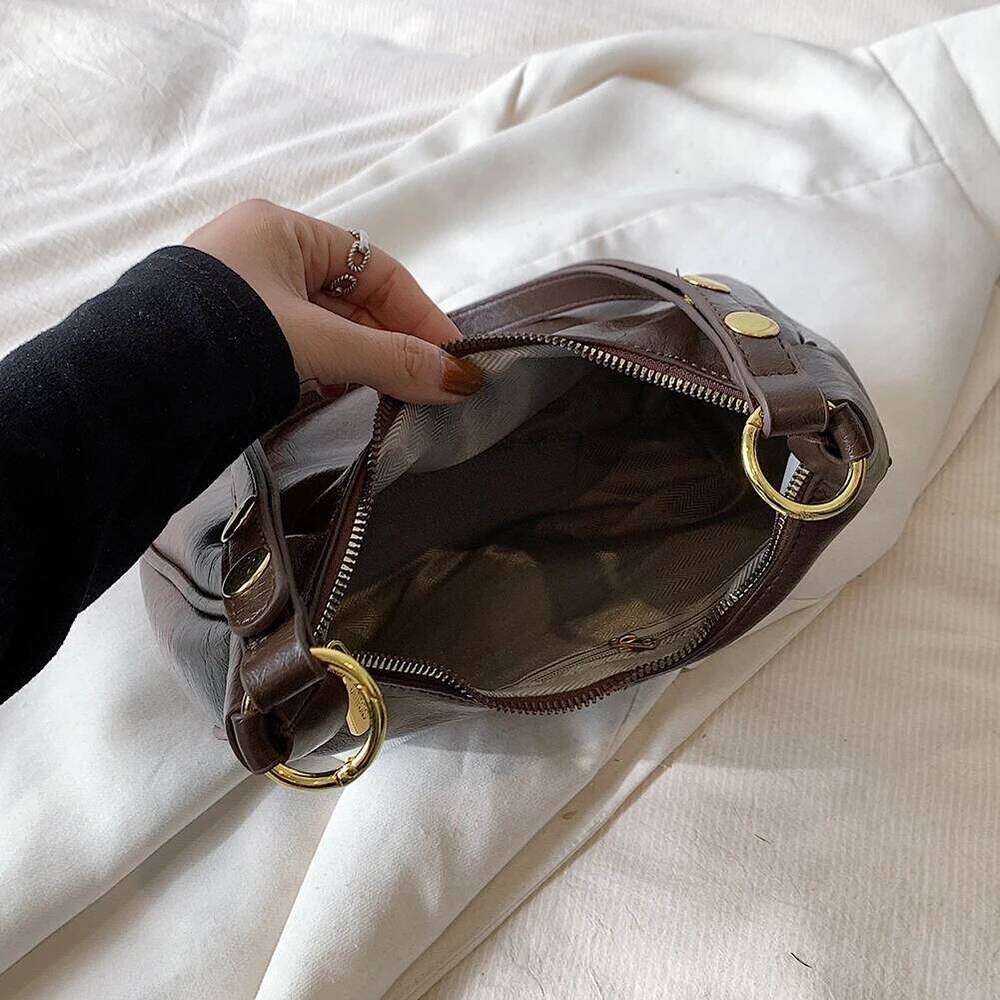 Shoulder Women Adjustable Strap Crossbody Bag PU Leather With Zipper Solid Handbag For Work Travel