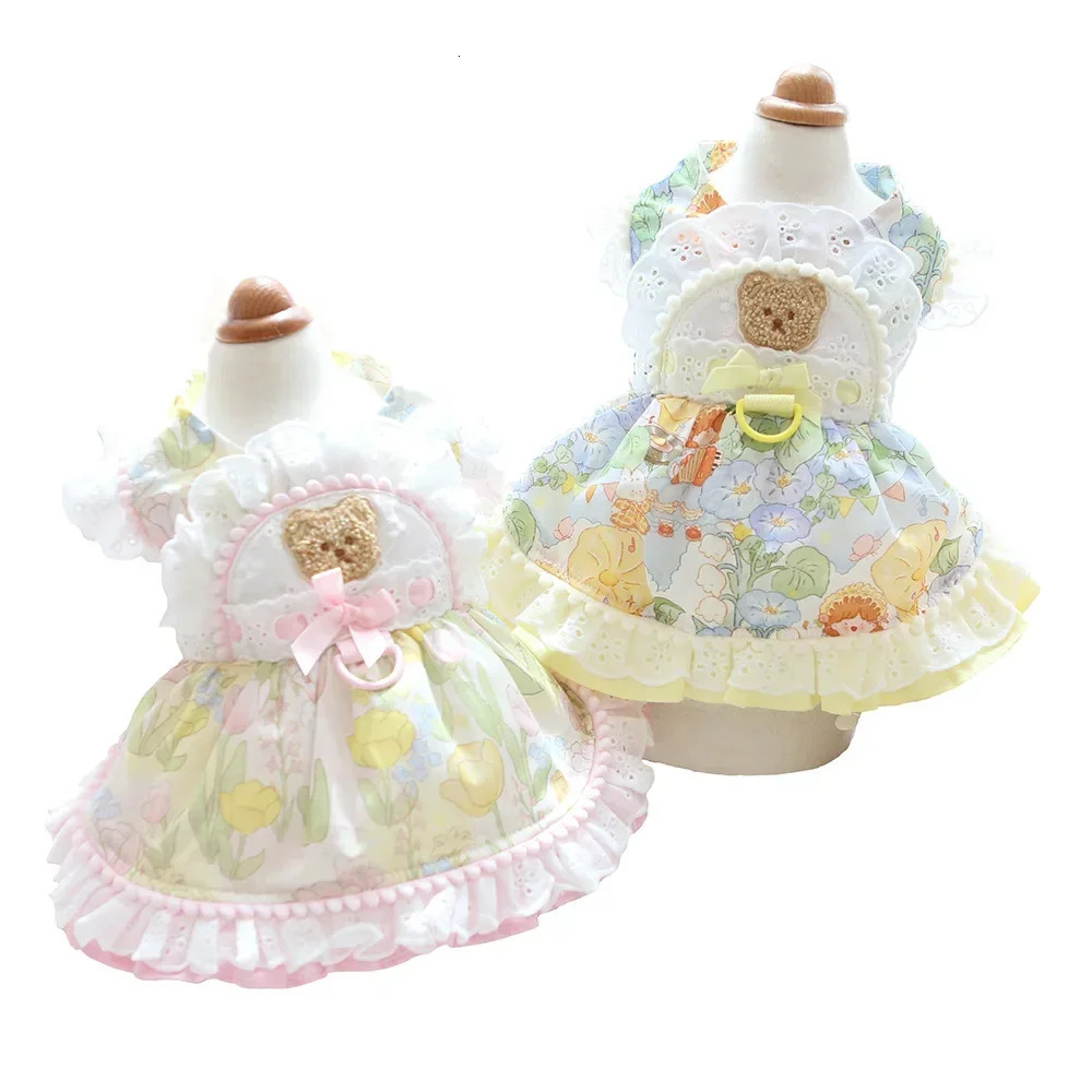 Spring and Summer Pet Clothing Dog Clothes Cat Milk Bear Fructose Skirt Bichon Teddy Small Dog Maiko 250708