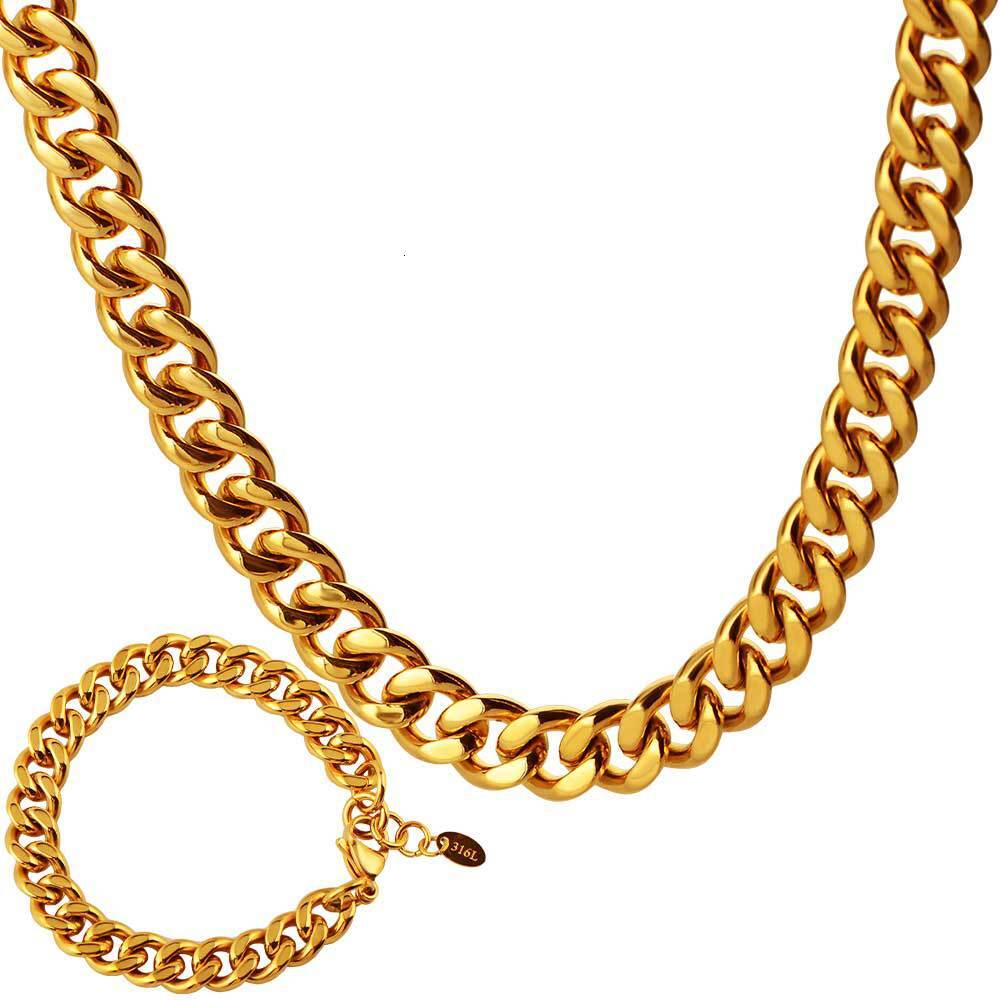 Luxury Jewelry Designer Jewelry European And American Chain Necklace Hip Hop Unisex Trendy Ins Style Exaggerated Titanium Steel Non-fading High Street