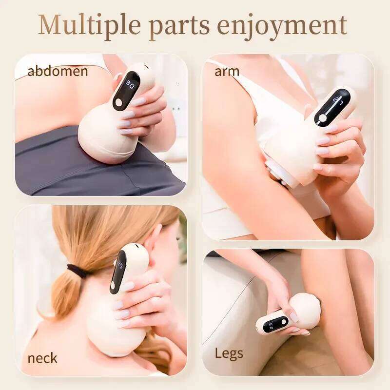 2025 New Electrical Handheld Shiatsu Vibrating Back Kneading Shoulder and Neck Abdominal Massager