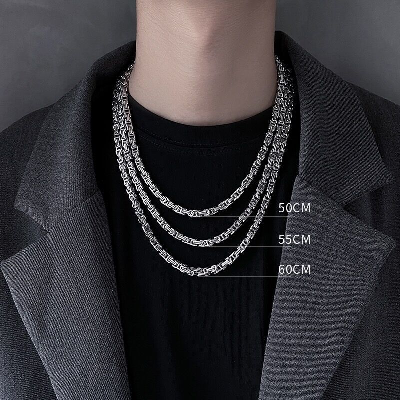 Luxury Jewelry Designer Jewelry Titanium Steel Emperor Chain Necklace For Men Trendy Versatile Non-fading Hip Hop European American Choker 6MM Accesso